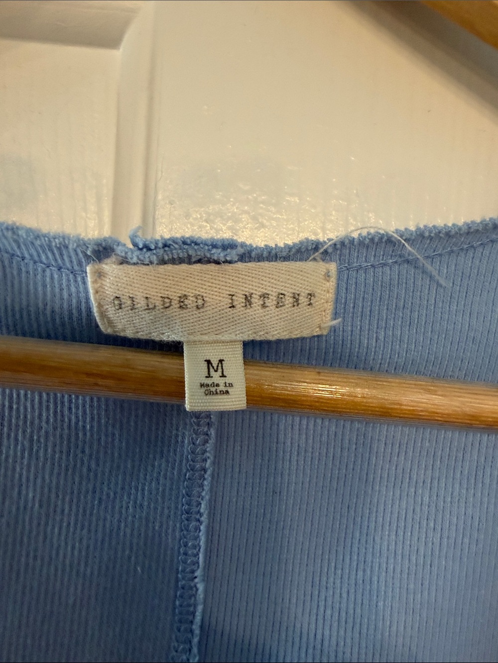 BKE Light Blue Zip-Front Ribbed Tank - Picture 2 of 3